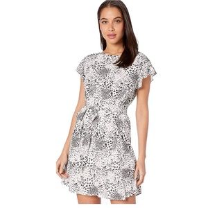 Joie Anthea Linen Snake-Print Mini Dress –– NWT